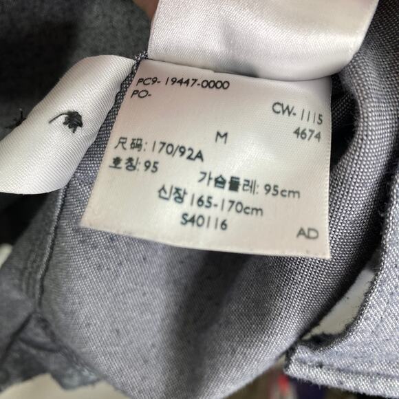 Levi's Blue Grey Button Front Long Sleeve Over Shirt Men's Size Medium M - Picture 7 of 8